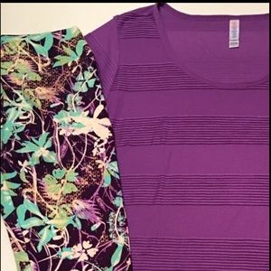 👚LulaRoe Textured Classic (L) + OS Leggings Set